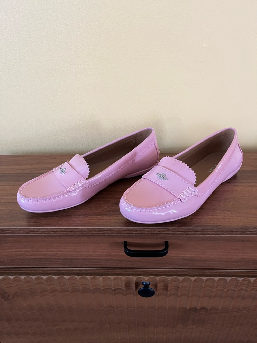 Coach Glossy Pink Loafers - Picture 4 of 11